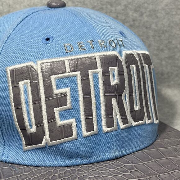 Detroit Hat Snapback Blue Gray Seventy Seven Collectors Edition Croc Bill Lions - Picture 7 of 14